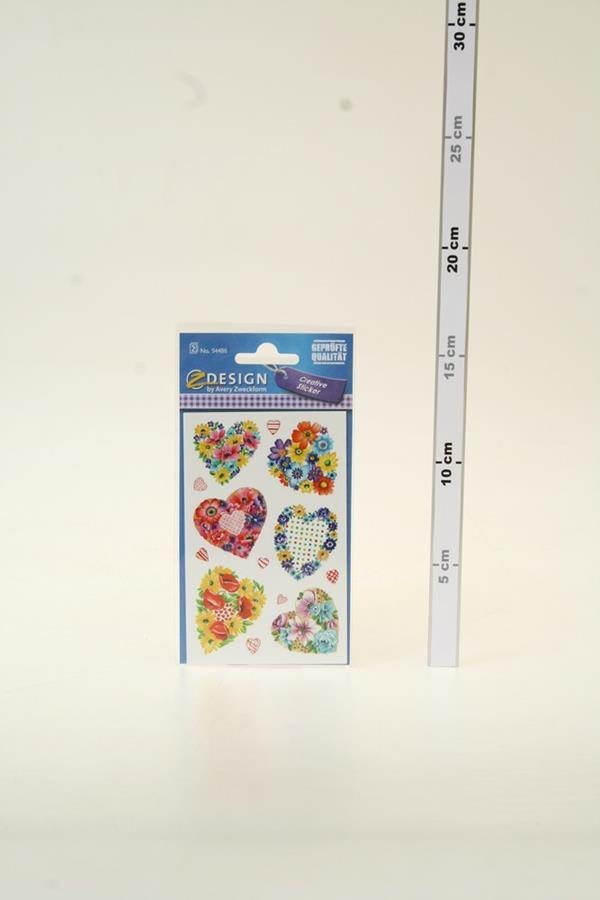 STICKERS 8X16CM HEARTS ZWECKFORM 54486